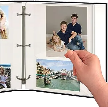 Magnetic SelfStick 3Ring Photo Album 100 Pages (50 Sheets) Black