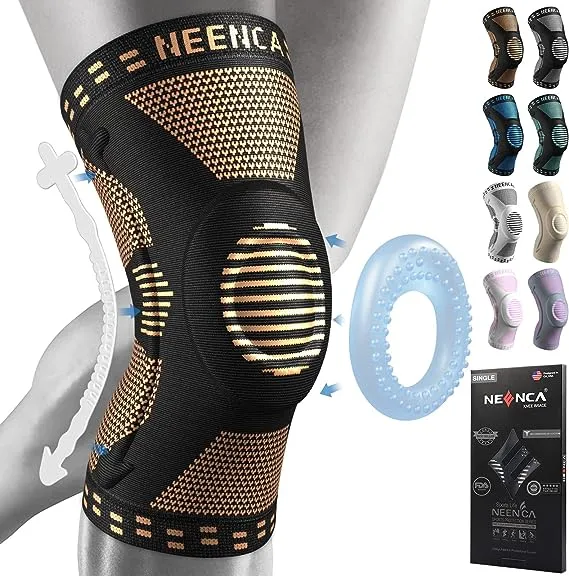 NEENCA Knee Braces for Knee Pain Relief Compression Knee Sleeves with Patella...