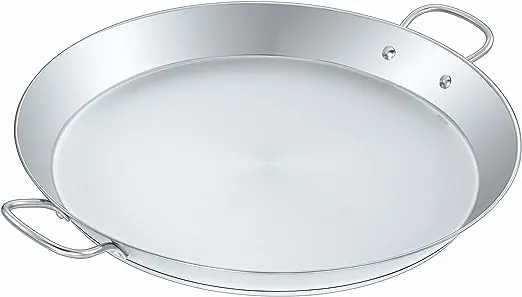 Concord Premium Stainless Steel Paella Pan with Heavy Duty Triply Bottom (12" (32 CM))