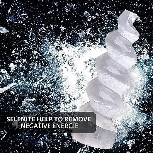 Himalayan Glow WBM Crystal Spiral Selenite