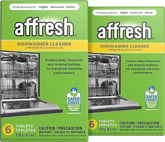 Affresh Dishwasher Cleaner, 12 Month Supply, Helps Remove Limescale and Odor-Causing Residue