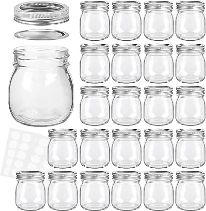 KAMOTA Mason Jars 10oz with Regular Lids and Bands, Ideal for Jam, Honey, Wedding Favors, Shower Favors, Baby Foods, DIY Magneti