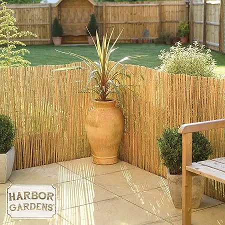 Harbor Gardens R669HG 13 ft. x 6 ft. 6 in. Split Bamboo Fence, Natural