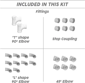 OVO Complete Set of Fittings for Central Vacuum Installation