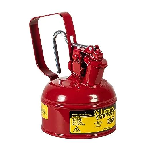 Justrite 10001 Type I Red Steel Safety Can 1 Pint