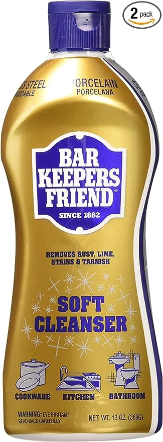 (2-Pack) BAR KEEPERS FRIEND Rust Lime Stains Tile Copper Ceramic SOFT CLEANSER