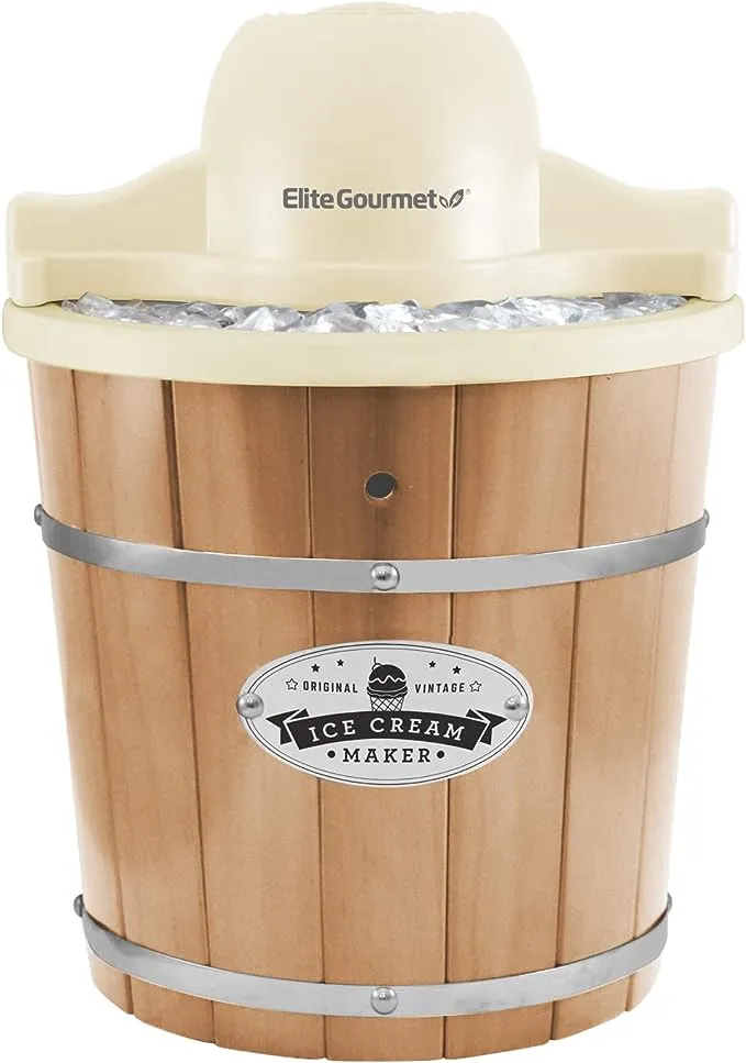 Elite Gourmet 4qt Old Fashioned Electric Ice Cream Maker