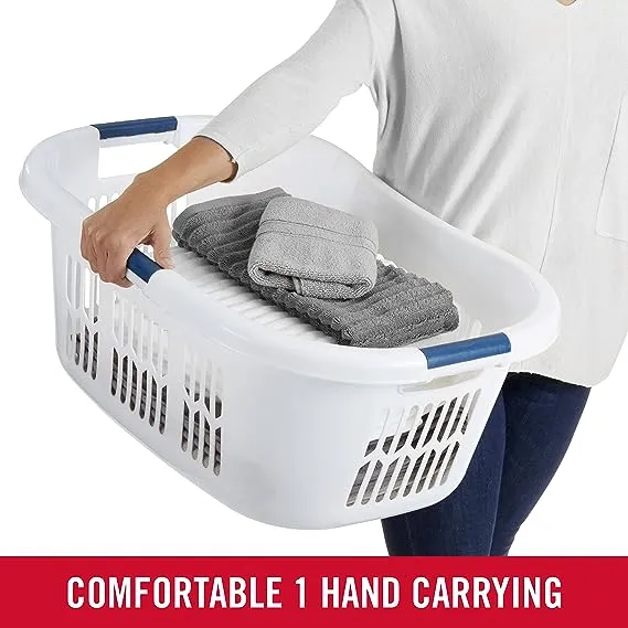 Rubbermaid 2.1 Bushel Hip-Hugger Laundry Basket