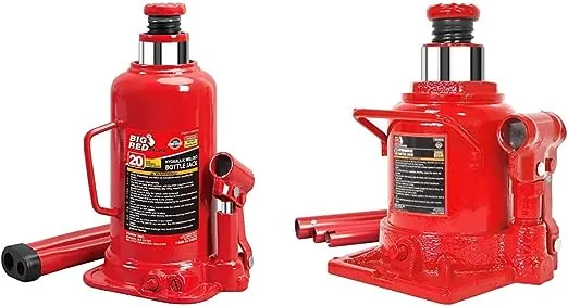 BIG RED 20 Ton (40,000 LBs) Torin Welded Hydraulic Car Bottle Jack for Auto Repair and House Lift, Red, TAM92003B