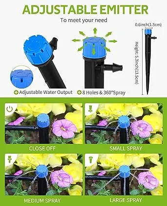 HIRALIY 100ft Drip Irrigation Kit