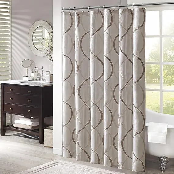 Madison Park Serendipity Shower Curtain, Ivory - Contemporary - Shower Curtains - by Olliix | Houzz