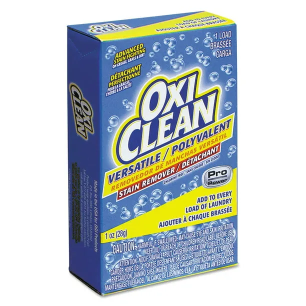 Oxiclean Versatile Stain Remover Vend-Box, 1-Load, 1 oz. Box, 156/Case