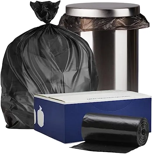 Plasticplace 12-16 Gallon Trash Bags 250 Count - Black