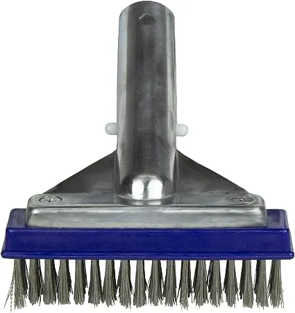 Poolmaster 5-Inch Aluminum-Back Algae Swimming Pool Brush with Stainless Steel Bristles 20178