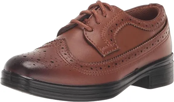 Deer Stags Boys' Ace Dress Comfort Wingtip Oxford / Luggage