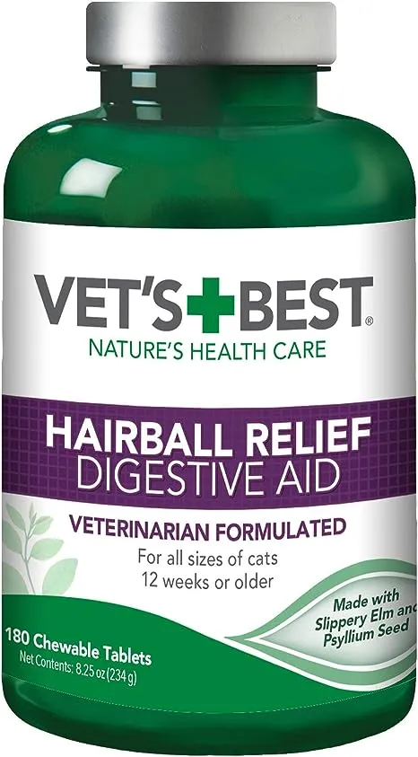 Vet&#039;s Best Cat Hairball Relief Digestive Aid Vet Formulated Support -60 ct *NWT*