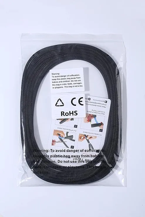  25ft - 1/2 inch Cord Protector Wire Loom Tubing Cable Sleeve 1/2&#034;-25ft Black