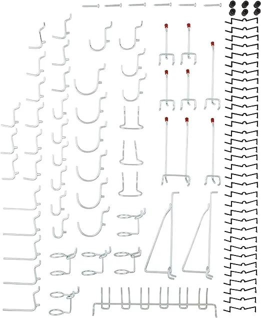 National Hardware S819-841 CD8377 51 Piece Peg Board Hook Kit in Zinc,51-Piece Kit