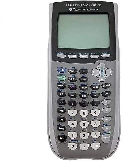 Texas Instruments TI-84 Plus CE Graphing Calculator - Clock, Date/Time Display, Impact Resistant Cover, Slide-on Hard Case, Backlit Display - LCD.