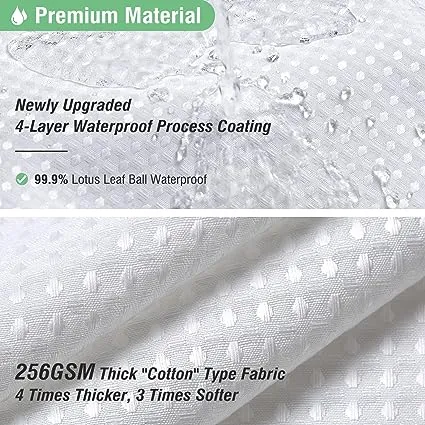 Dynamene Stall Fabric Shower Curtain - Waffle Weave 36 Inches Small Half Size Heavy Duty Cloth Shower Curtains for Bathroom, 256GSM Narrow Hotel Bath Curtain Set with 6 Plastic Hooks(36Wx72H, White)Dynamene Stall Fabric Shower Curtain - Waffle Weave 36 I