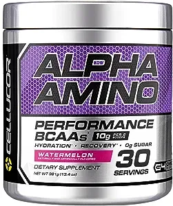 Cellucor Alpha Amino EAA & BCAA Powder | Branched Chain Essential Amino Acids + Electrolytes | Icy Blue Razz | 30 Servings