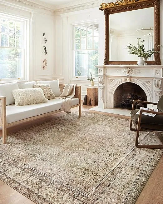 Loloi II Margot Collection MAT-01 Runner Rug feat. CloudPile 2'-6" x 7'-6" Antique/Sage Rectangular 0.38" Thick