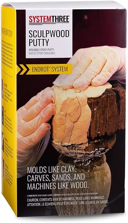 SculpWood 1600K16 Moldable Epoxy Putty1 Quart