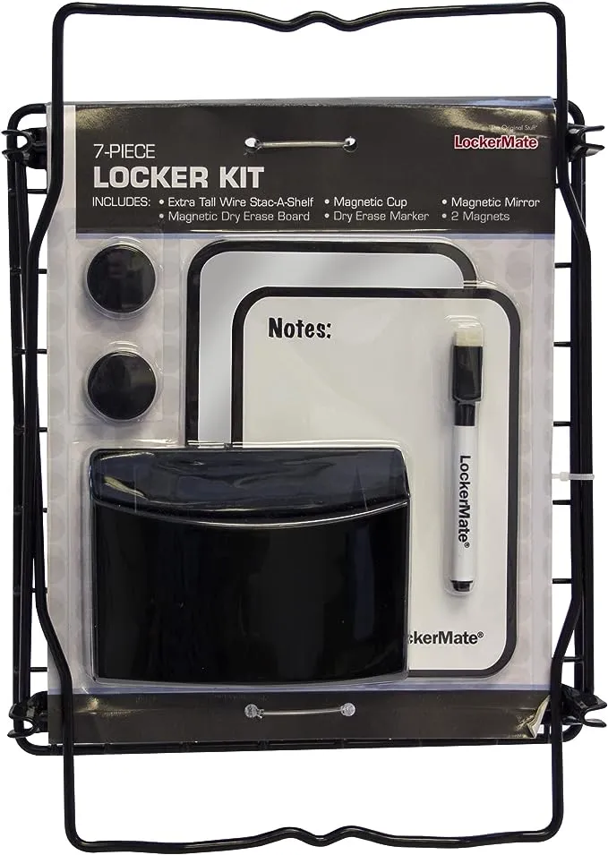 LockerMate- 7 Piece Locker Kit - New Office | Color: Black