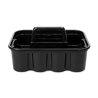 Rubbermaid Commercial Products-1880994 Executive Series Carry Caddy, Black, Carrier for Cleaning Supplies, Tools, All-Purpose Carry Caddy, Fits Into Cleaning or Housekeeping Carts