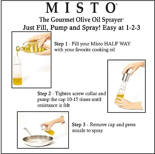 Misto Frosted Glass Bottle Oil Sprayer