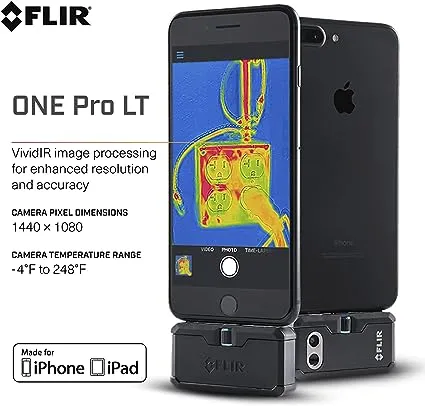 FLIR One Pro LT iOS Pro-Grade Thermal Camera for Smartphones