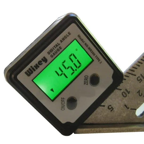 Wixey Digital Angle Gauge Type 2 with Magnetic Base and Backlight