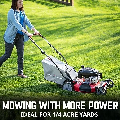 PowerSmart 21 in. 144cc 3-in-1 Gas Walk-Behind Push Lawn Mower with Bag (DB2321PR)