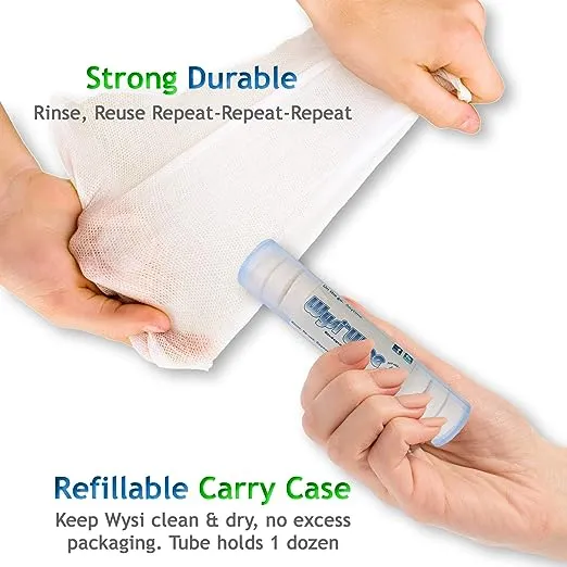 WYSI Expandable Wipes w/ 2 To-Go Tubes - Box of 500