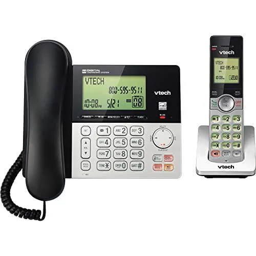 VTech CS6949 DECT 6.0 Standard Phone - Black, Silver