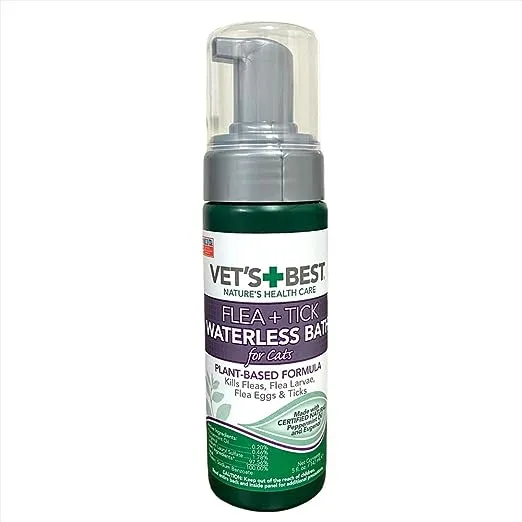 Vet's Best Flea & Tick Waterless Bath for Cats