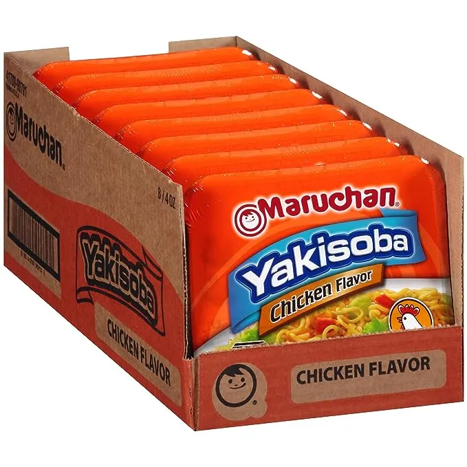 Maruchan Yakisoba Teriyaki Chicken, Japanese Instant Ramen Noodles, 3.98 Oz, 8 Count