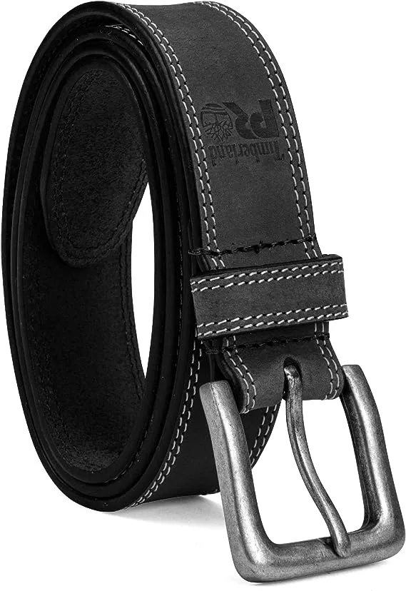 Timberland Pro Men's 38mm Boot Leather Belt, Black, 38