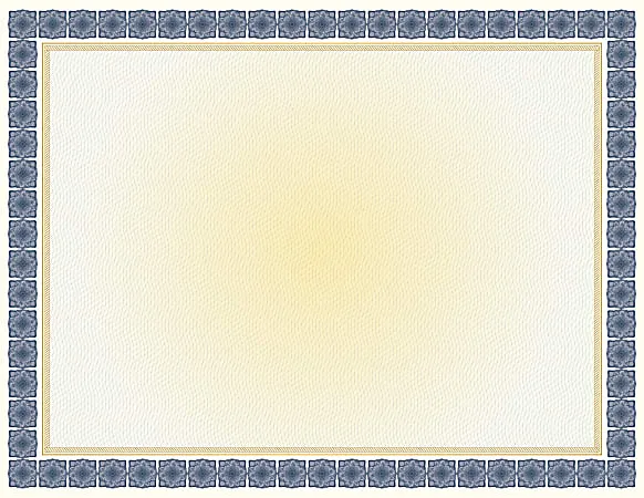 Geographics Certificates, 8-1/2&quot; x 11&quot;, Kensington Blue With Gold Foil, Pack Of 15