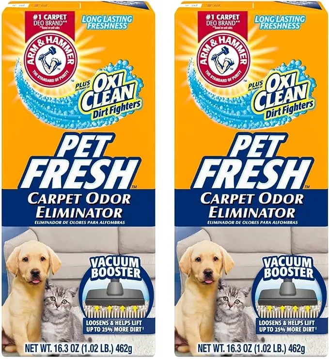 Arm & Hammer Pet Fresh Carpet Odor Eliminator Plus Oxi Clean Dirt Fighters 