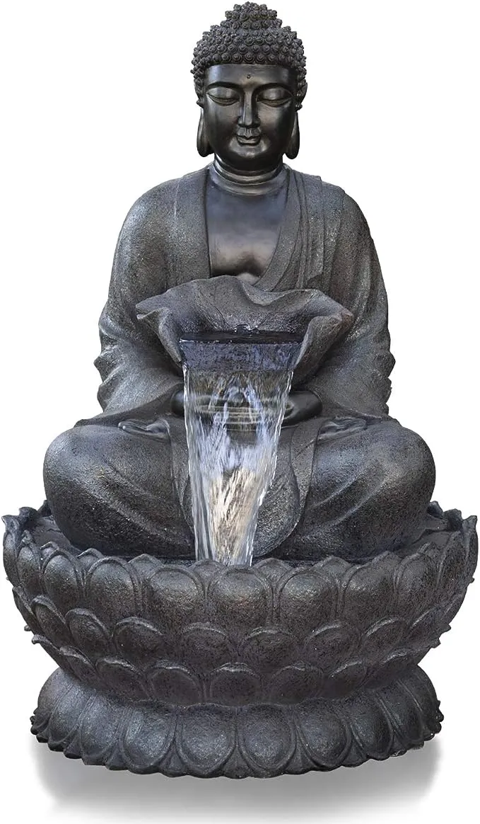 Alpine Corporation Buddha Zen Fountain