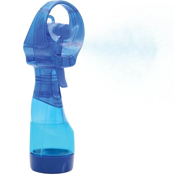 O2COOL Deluxe Handheld Battery Powered Water Misting Fan (Dark Blue)