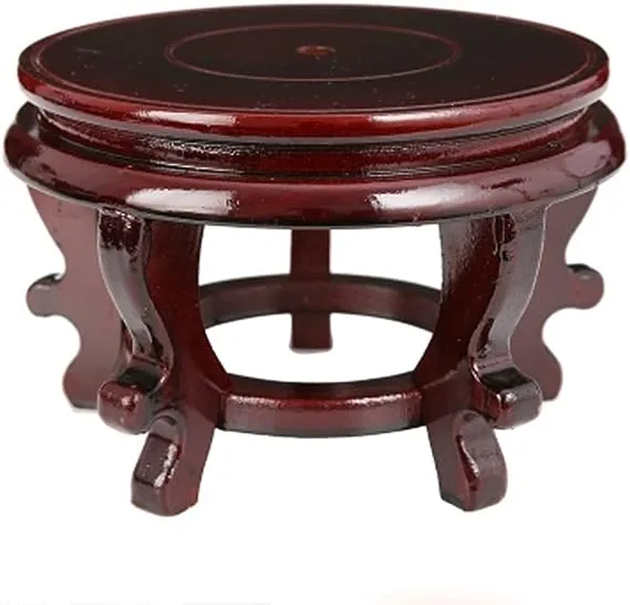 Rluii Chinese Display Stands Hand-Crafted Rosewood Oriental Vase Stand Accessori