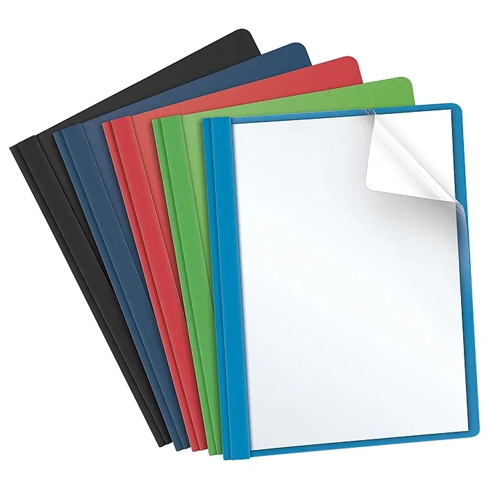 Oxford Clear Front Report Cover 3 Fasteners Letter Assorted Colors 25/Box