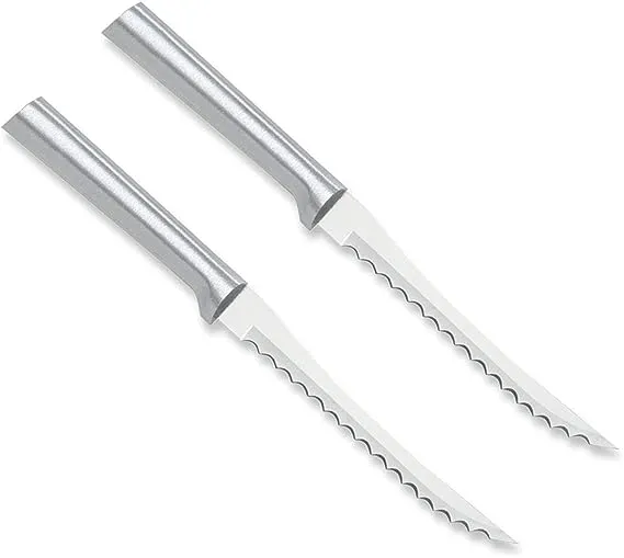 Tomato Slicer Knife by Rada Cutlery W226 USA made L/R hand dual Serrated blade 