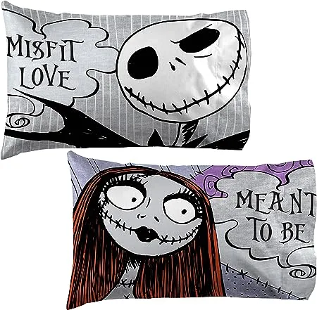 Jay Franco Disney Nightmare Before Christmas Meant To Be Reversible Pillowcase