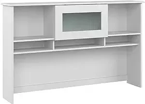 Bush Furniture Cabot 60W Hutch in Ash Gray