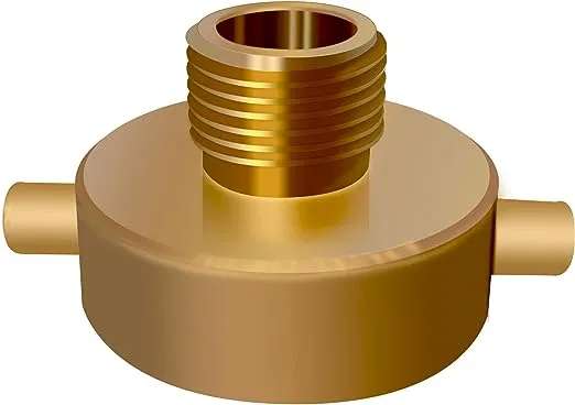 NOVINO Fire Hydrant Hose Adapter 2-1/2" NST/NH Female x 3/4" GHT Male, Brass Fire Hydrant Adapter Fire Equipment Hydrant to Garden Hose Adapter