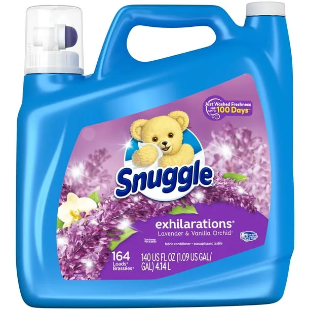 Snuggle Exhilarations Liquid Fabric Softener, Lavender and Vanilla Orchid, 2X Concentrated, 188 Loads