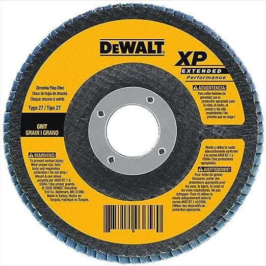 DEWALT DW8356 4-1/2-Inch by 5/8-Inch-11 40g Type 27 HP Flap Disc